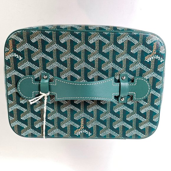 SOLD Goyard Goyardine Muse Vanity Case Green - Picture 3 of 6
